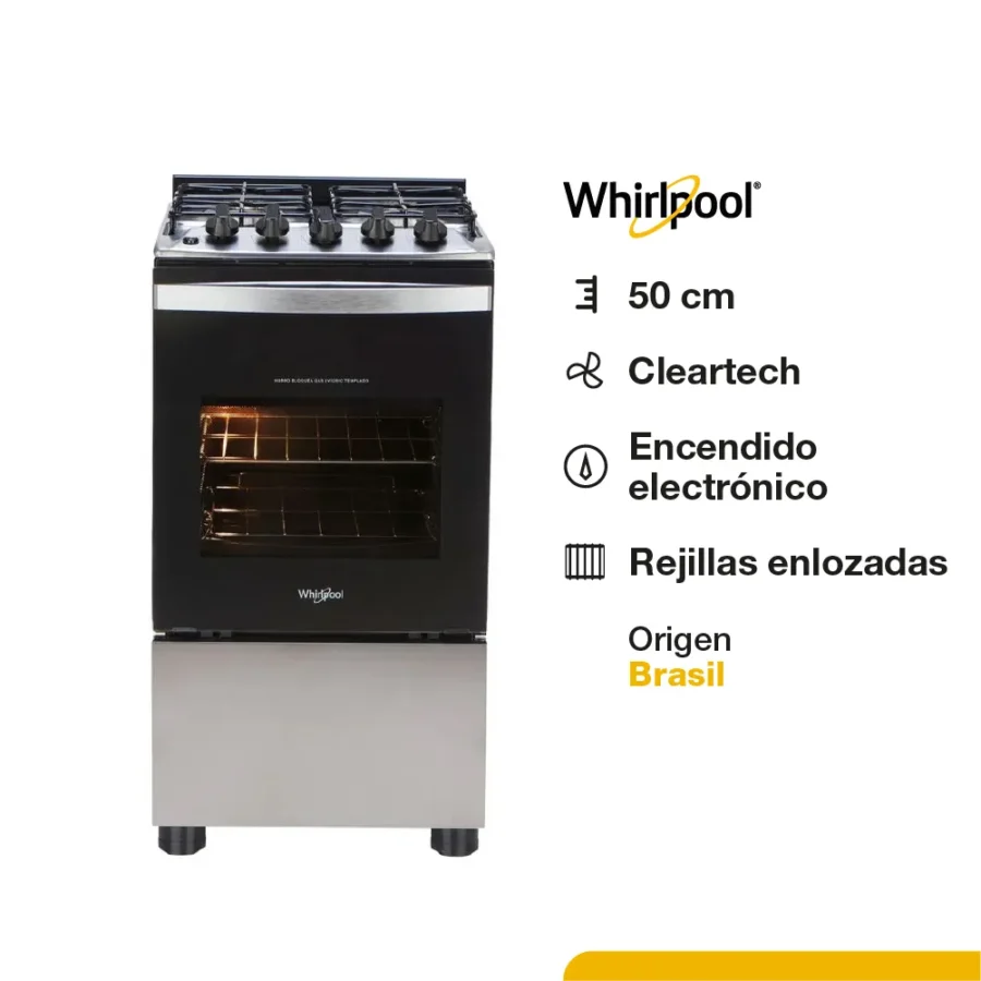 COCINA WHIRLPOOL 4 QUEMADORES WFO4NBRDIM - OUTLET