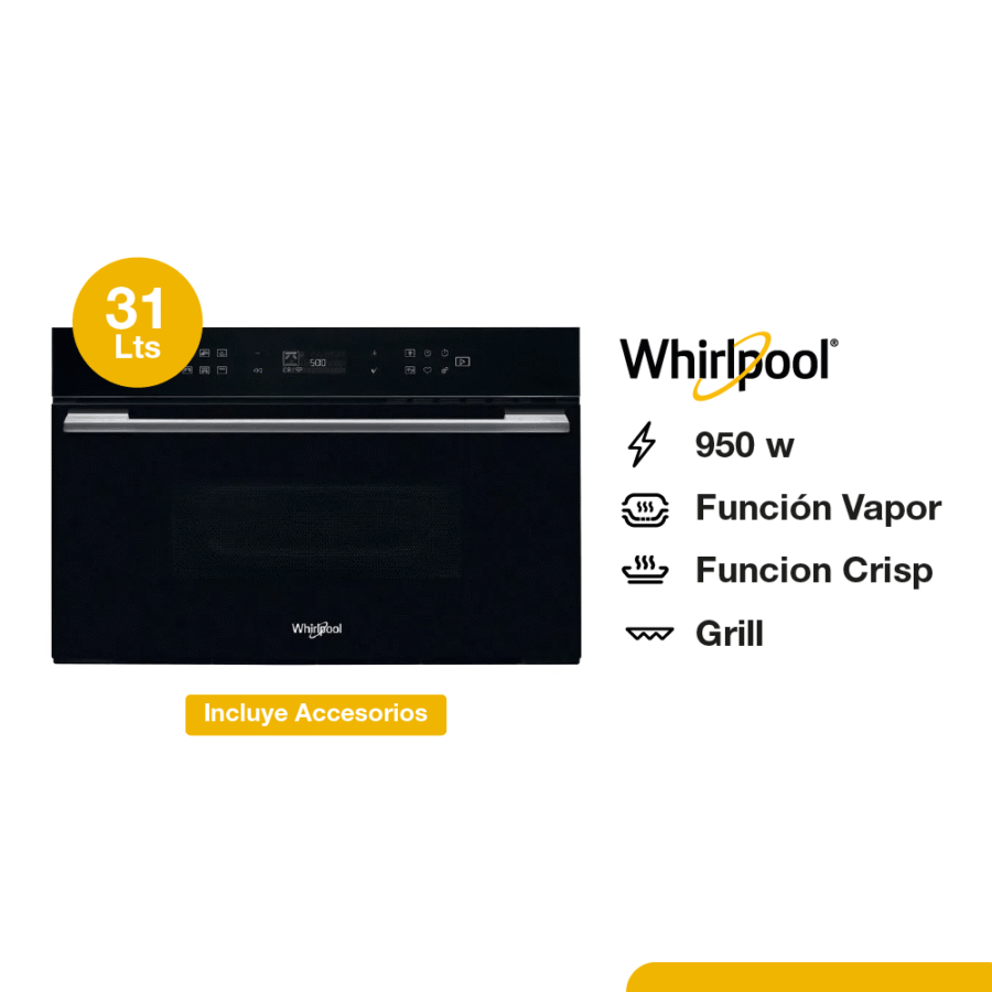 MICROONDA WHIRLPOOL EMPOTRABLE 31 LTS WMO31AEDIM - OUTLET PREMIUM