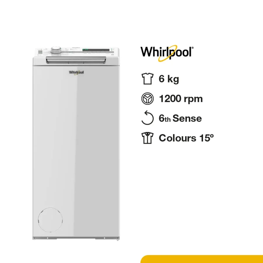 LAVARROPAS WHIRLPOOL 6 KG BLANC0 WCS60ZB25Y - OUTLET