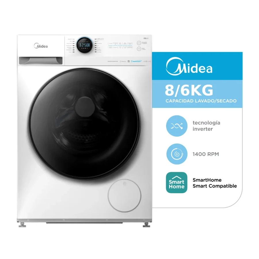 LAVASECARROPAS MIDEA 8+6 INVERTER BLANCO PRIMERA