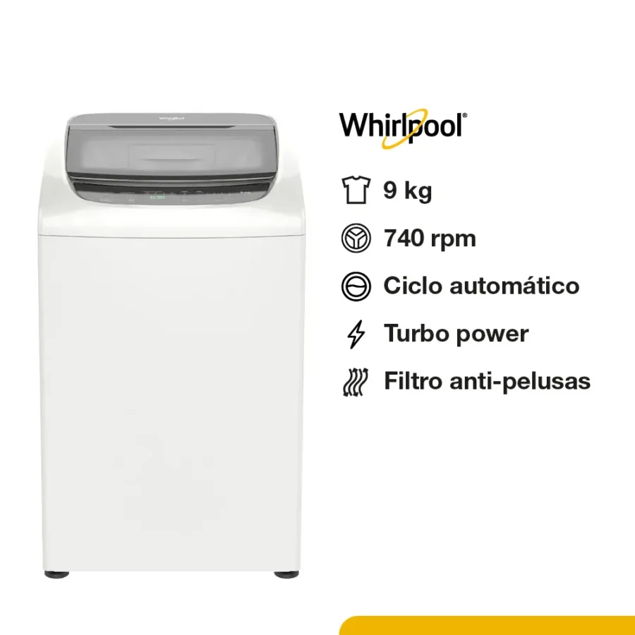 LAVARROPAS WHIRLPOOL 9KG C/SUP WW09HBB OUTLET PREMIUM