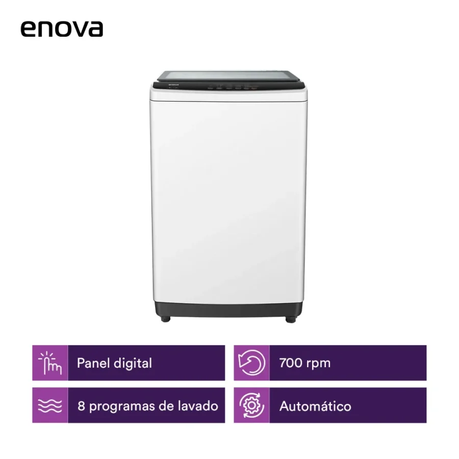 Lavarropas ENOVA carga superior 6 kg Blanco - LEO6S10-BL-L