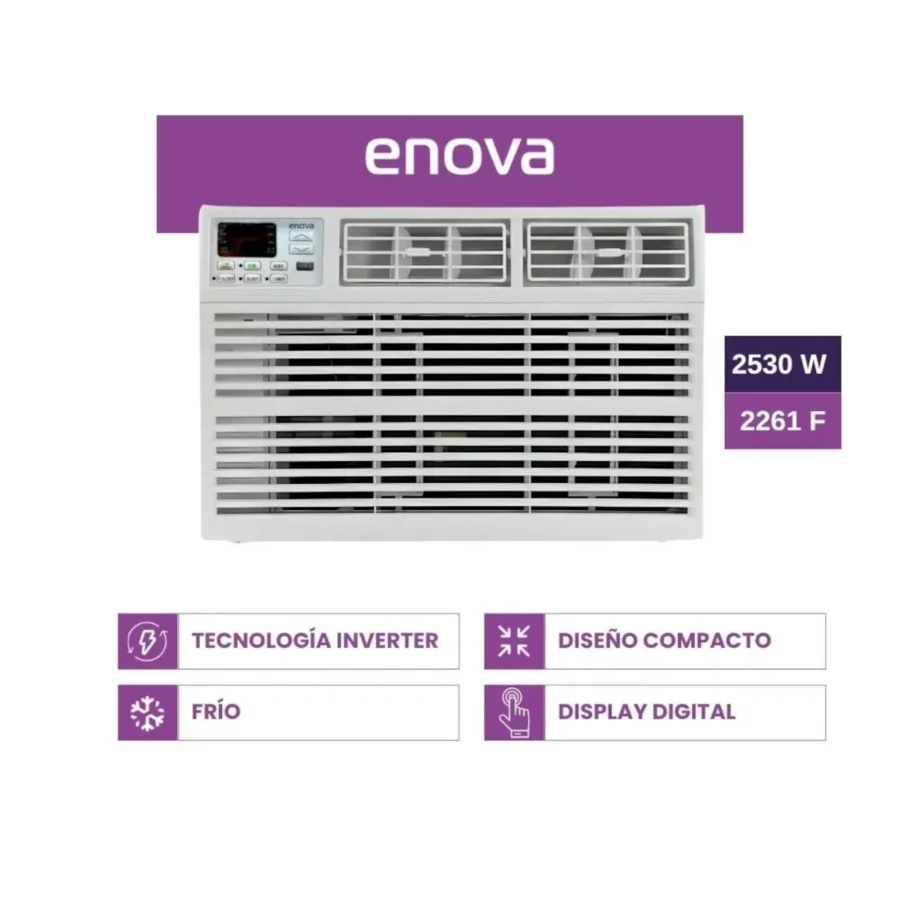 Aire Acondicionado ENOVA ventana solo frío 3510W INV - AEV12IF10